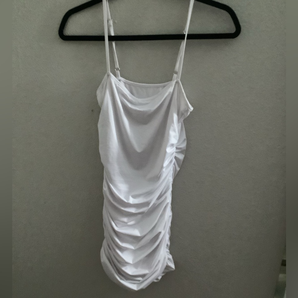 White mini dress